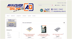 Desktop Screenshot of akkushop-online.de